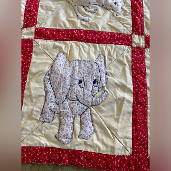 Vintage Handmade Custom Made Baby Animal Quilt Blanket Retro 45”x60” - Picture 3 of 16